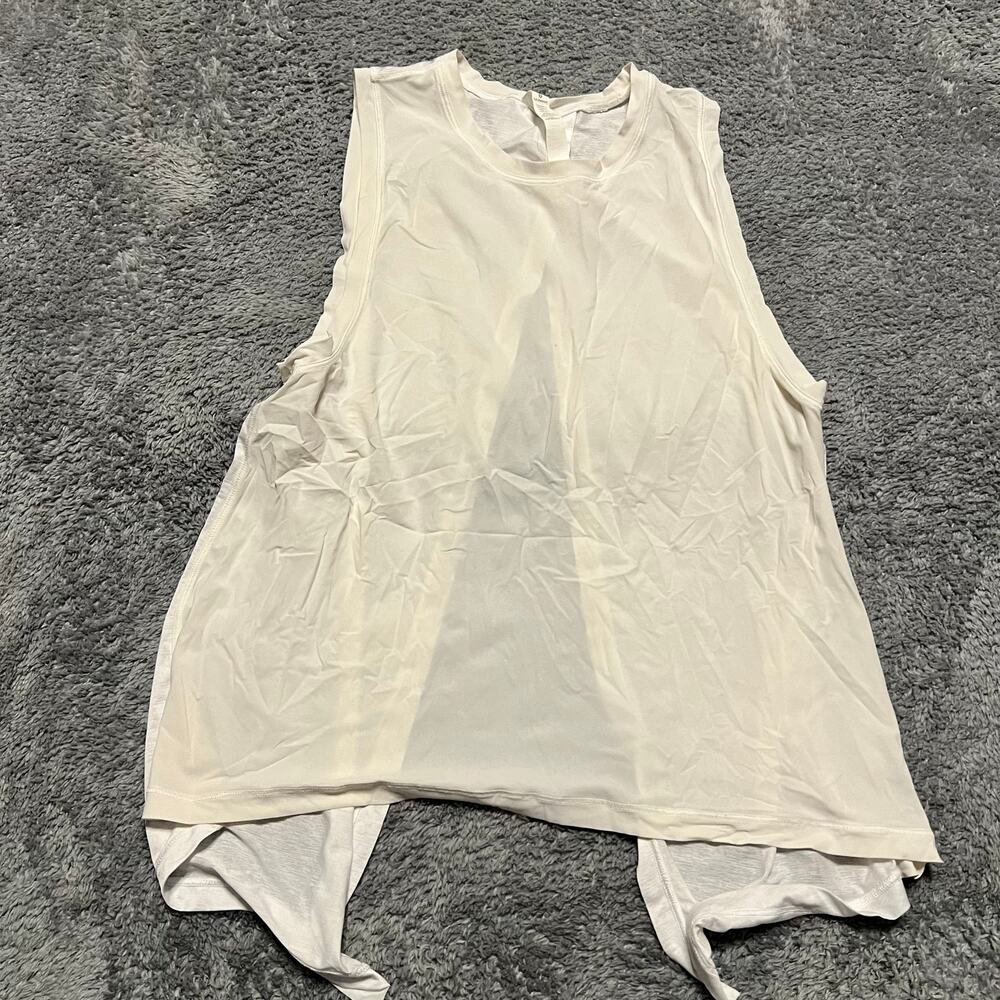 Lululemon Tank Top Shirt Womens 4 All Tied Up Tank Top Open Back **